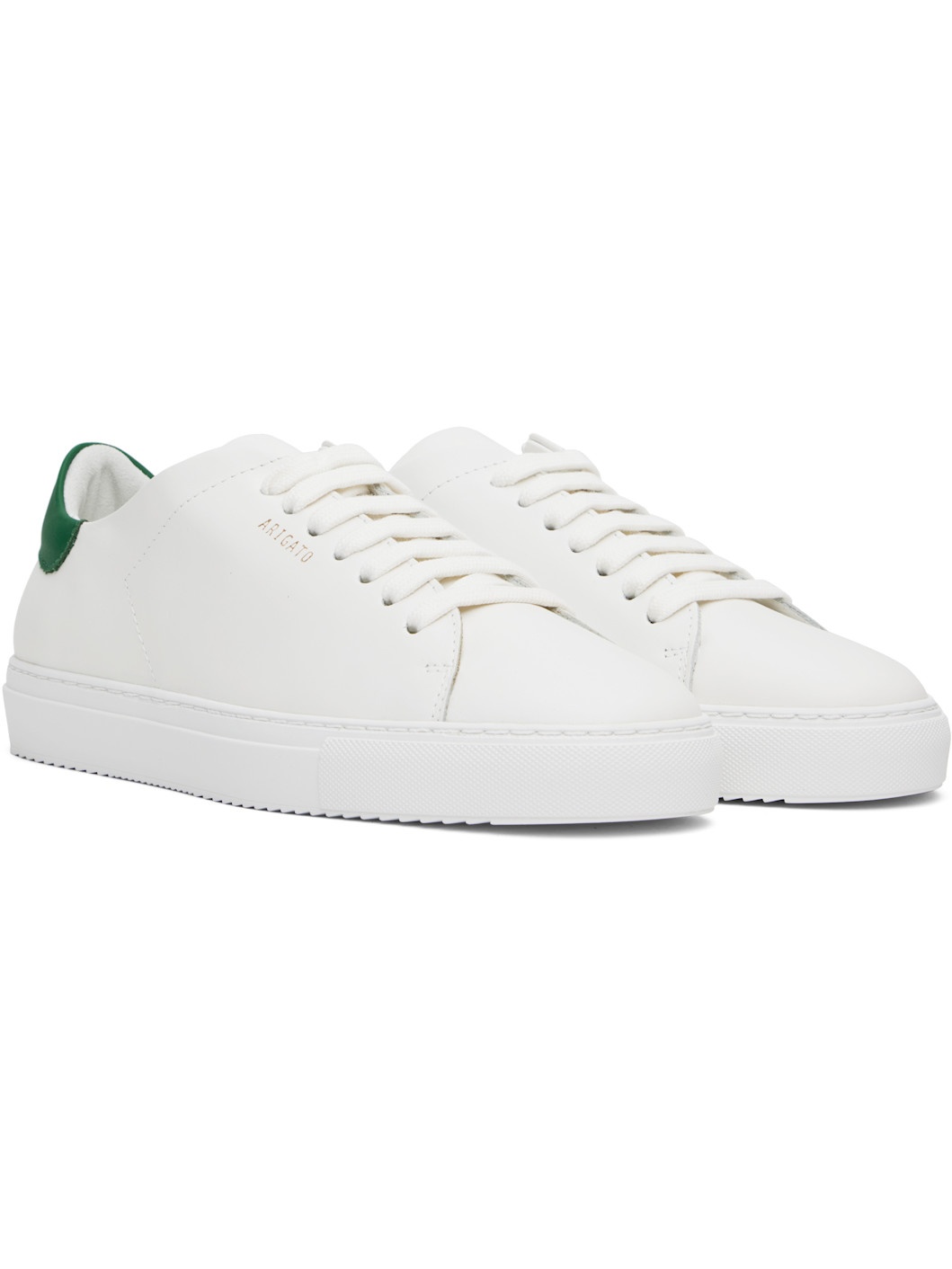 White & Green Clean 90 Sneakers - 4