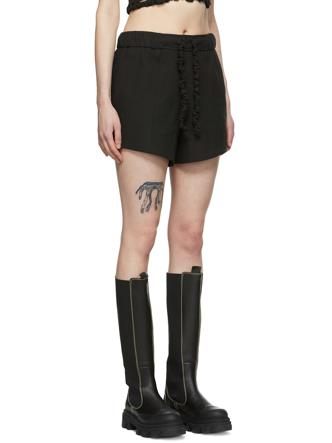 Black Organic Cotton Shorts - 2