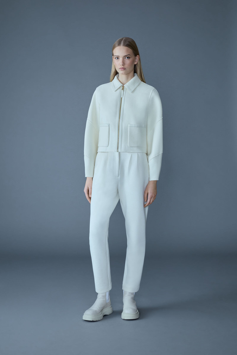 MACKAGE SOLANA Double-Face Wool balloon sleeved short jacket outlook