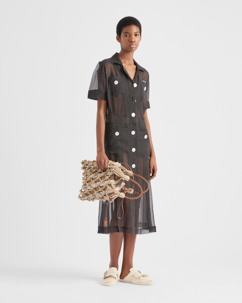 Prada Medium cotton macramé bag outlook