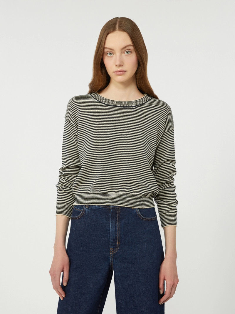 GIOVANE Cotton crew-neck sweater - NAVY 5