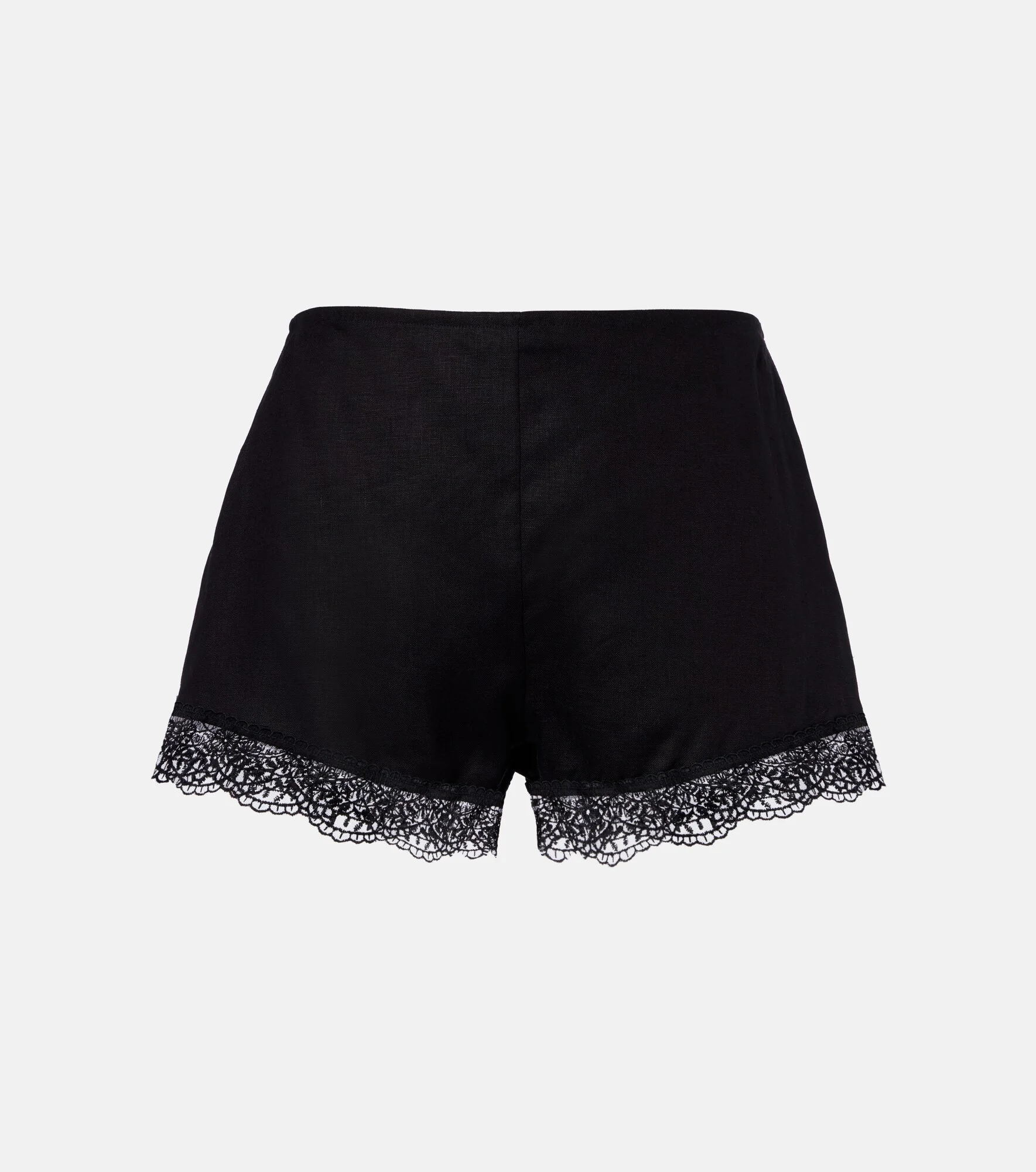Von lace-trimmed linen shorts - 1