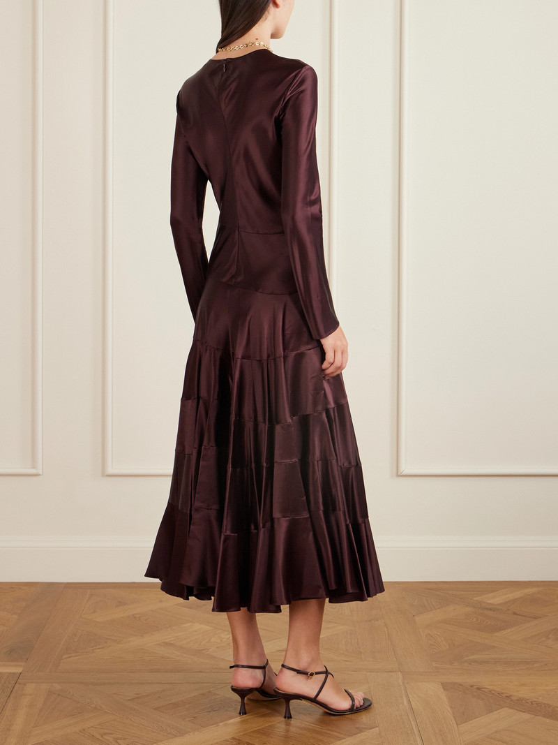 Asymmetric Satin Midi Dress 3