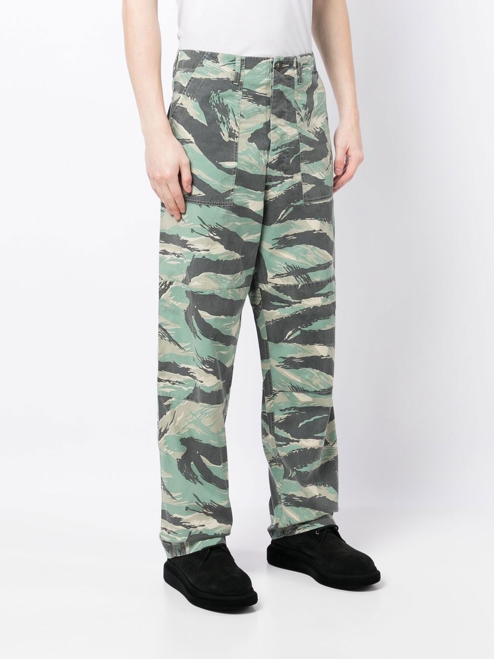 camouflage-print straight-leg trousers - 3