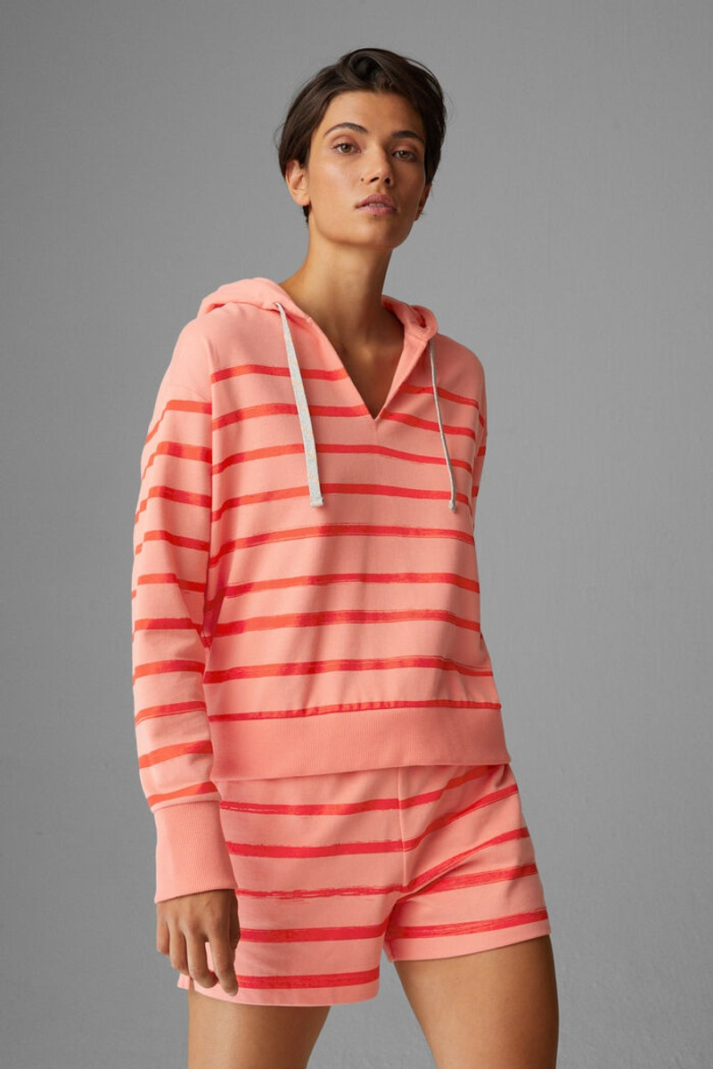 Dawn Hoodie in Apricot/Red 2