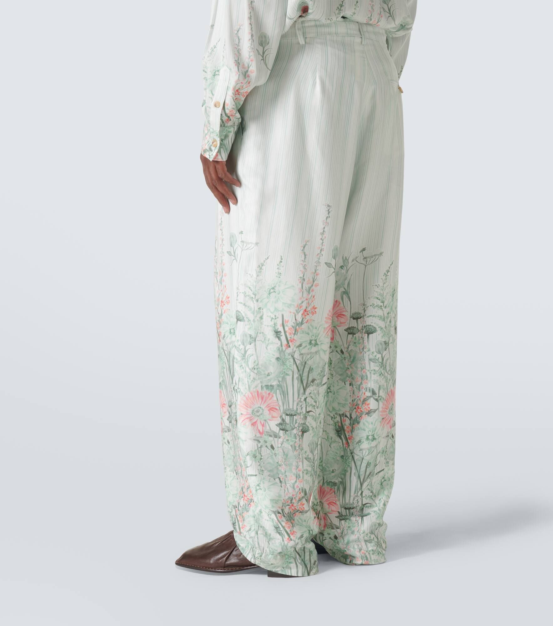 Grant floral wide-leg pants - 4