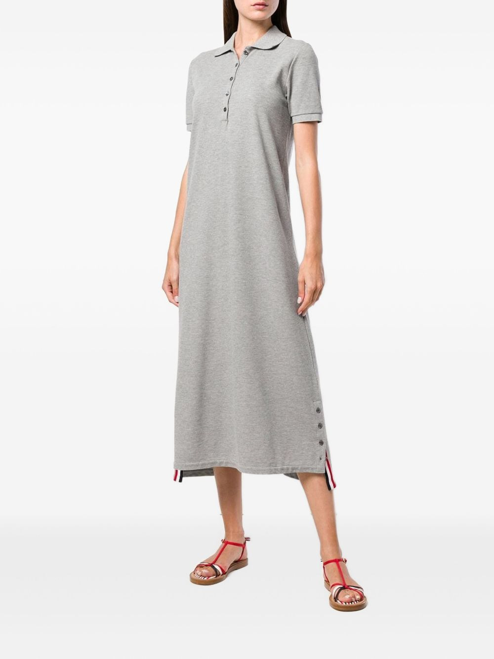 RWB-stripe polo shirt dress - 2