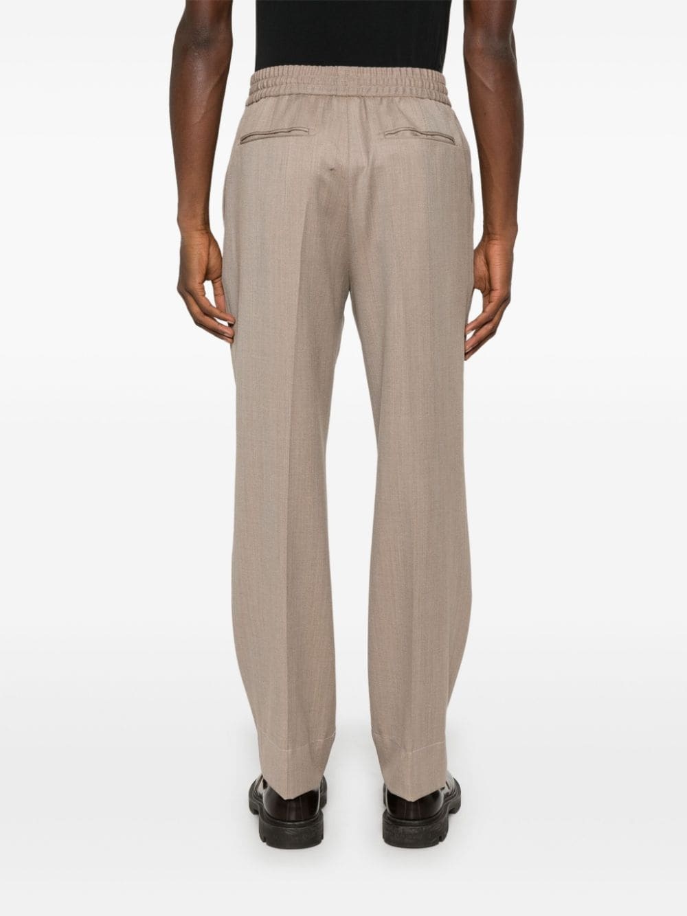 mélange-effect trousers - 6