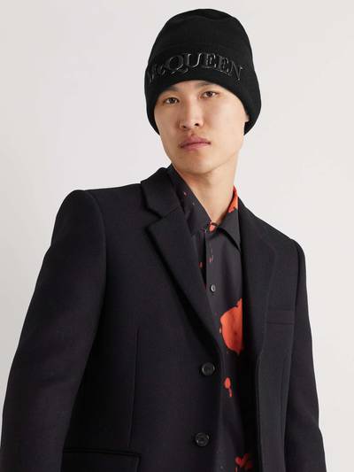 Alexander McQueen Logo-Embroidered Wool and Cashmere-Blend Beanie outlook