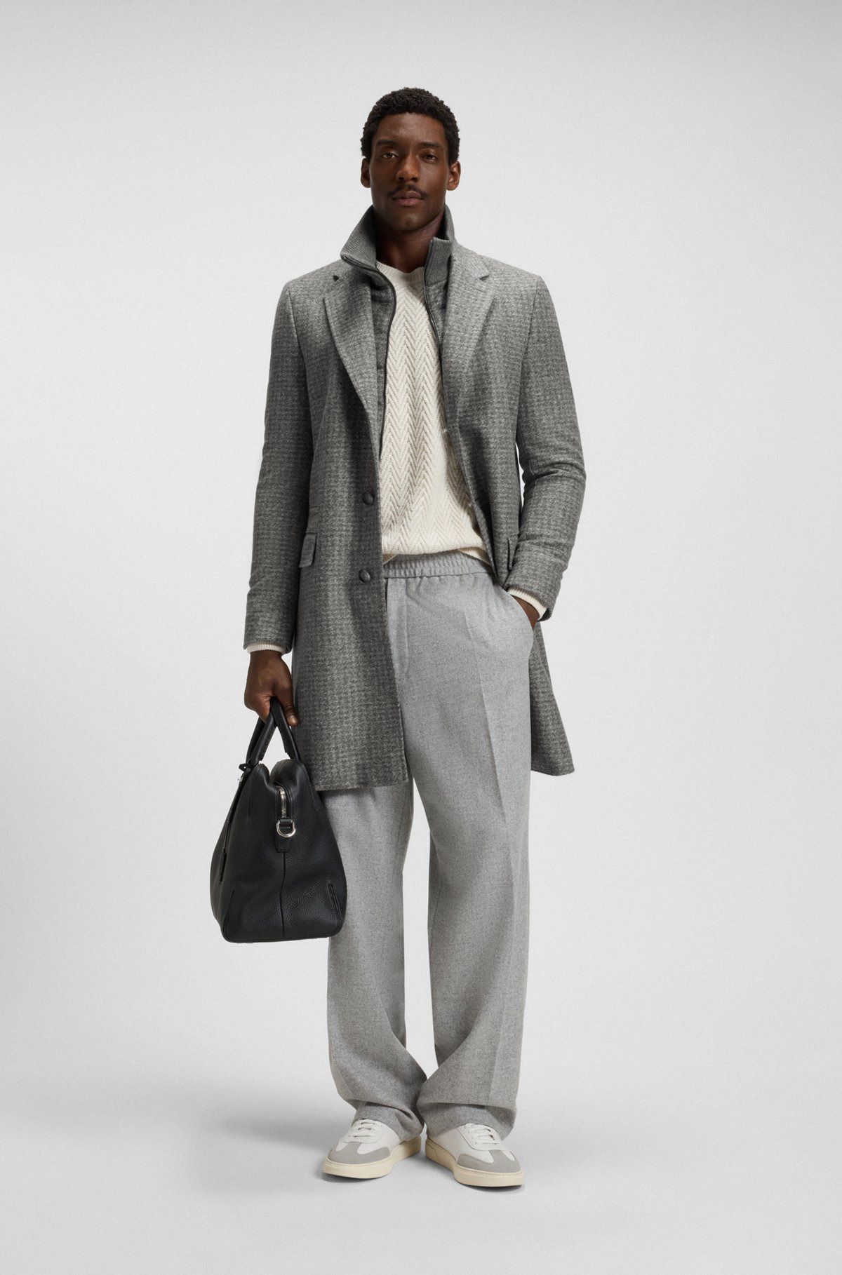 SLIM-FIT COAT WITH DETACHABLE INNER - 4