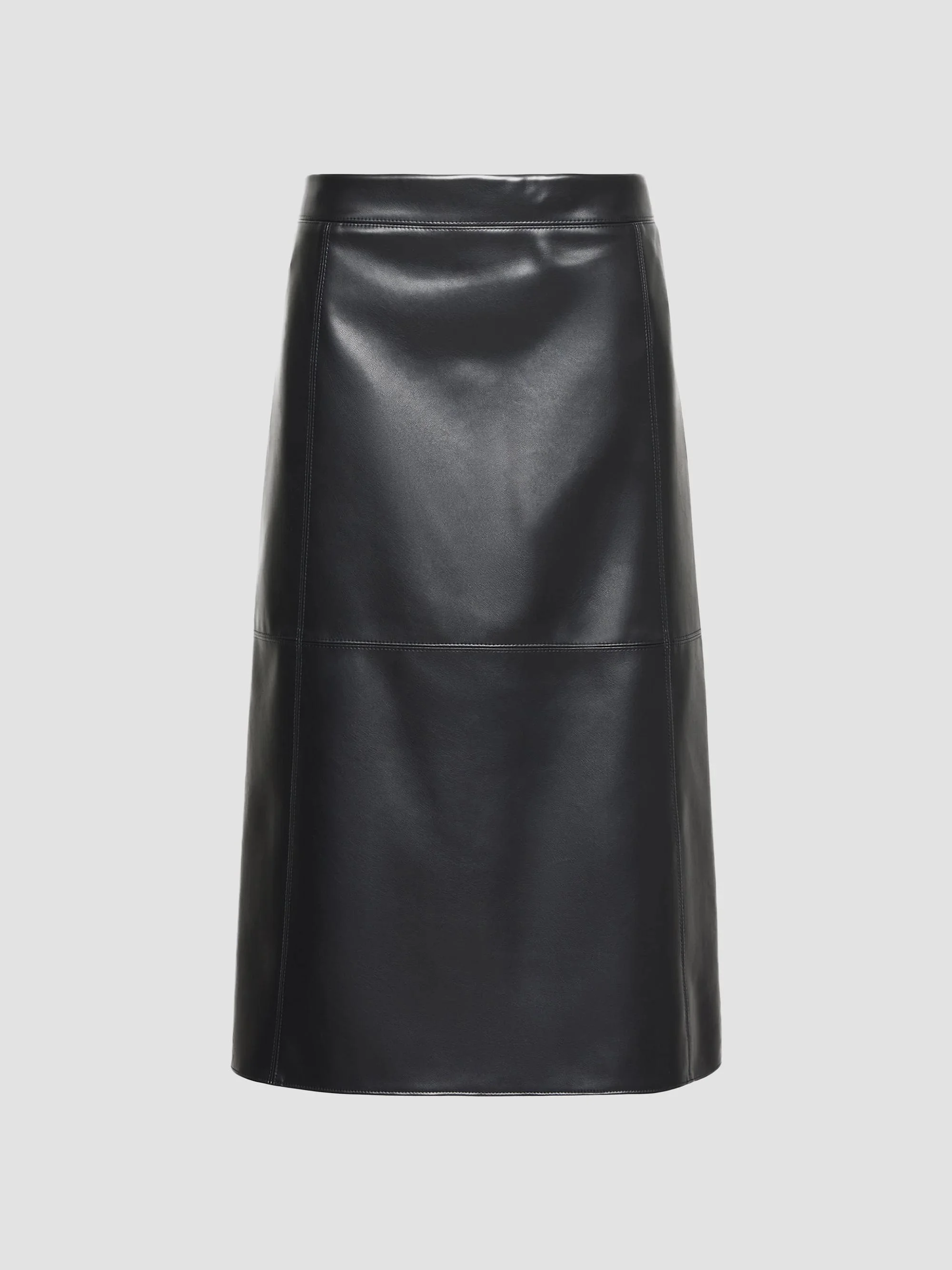 Women's Coated Jersey Midi Skirt - Ultramarine - 1