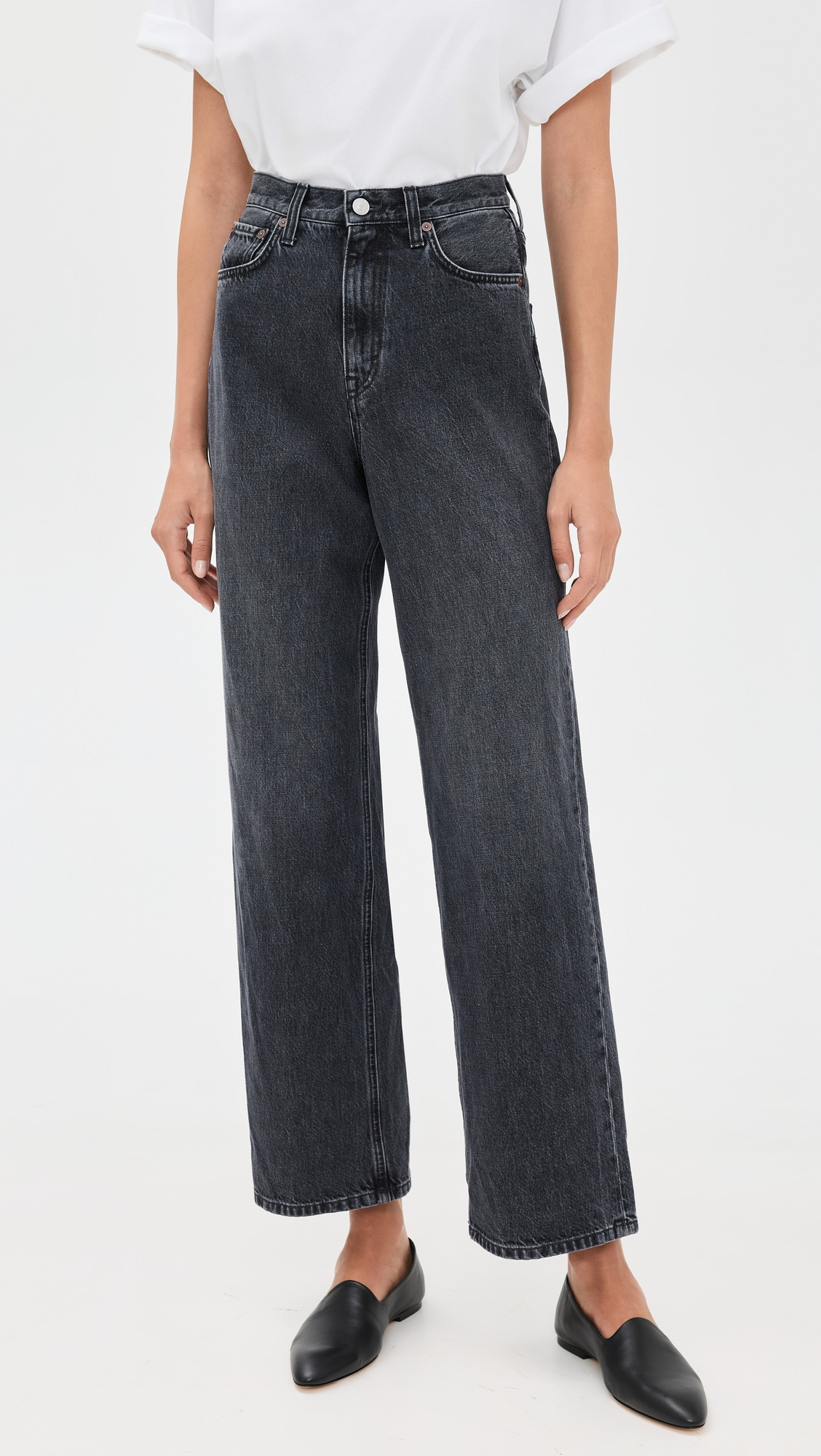 Wide Leg Denim Jeans - 6