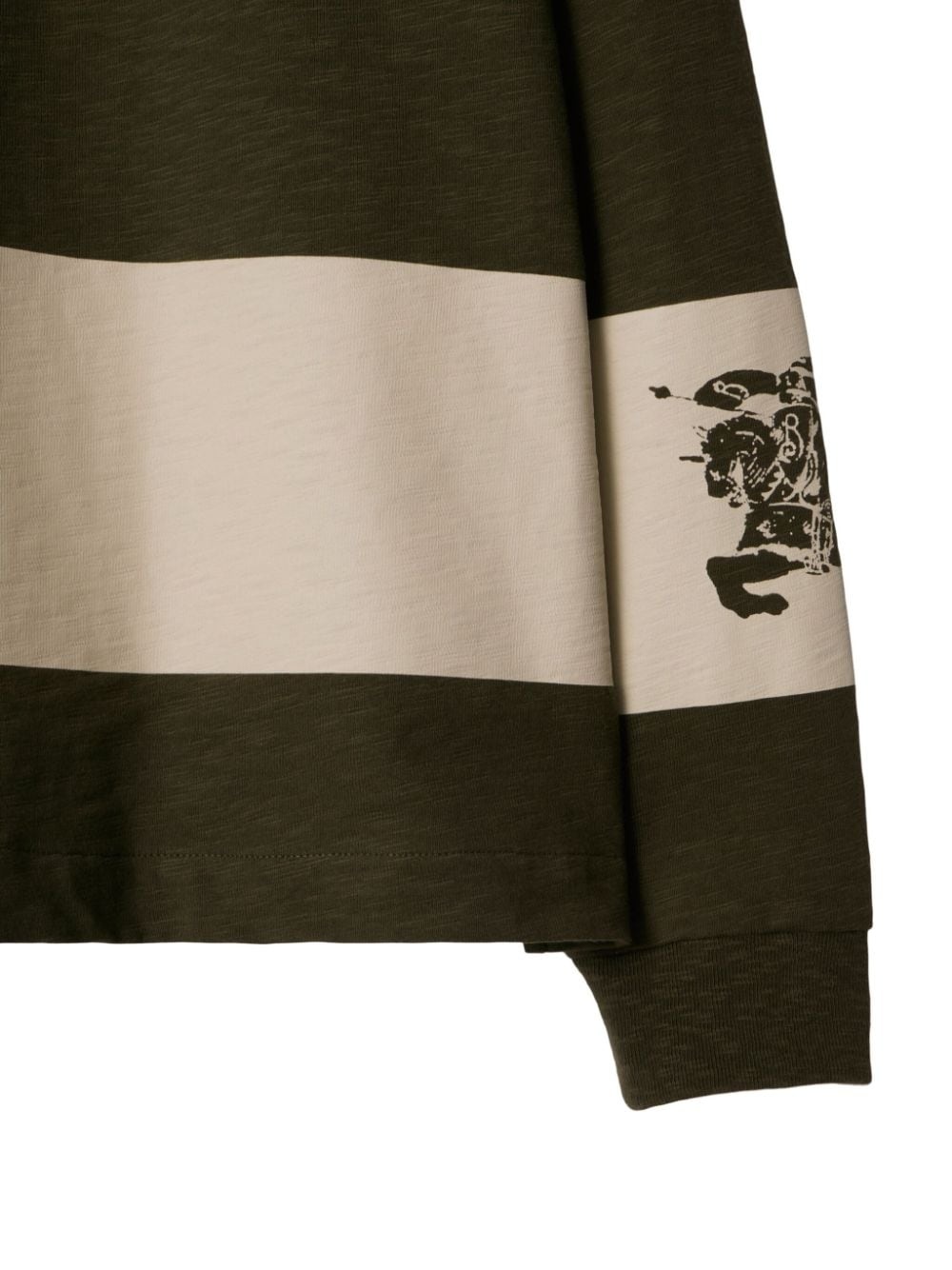 EKD-print stripe-detail cotton sweatshirt - 4