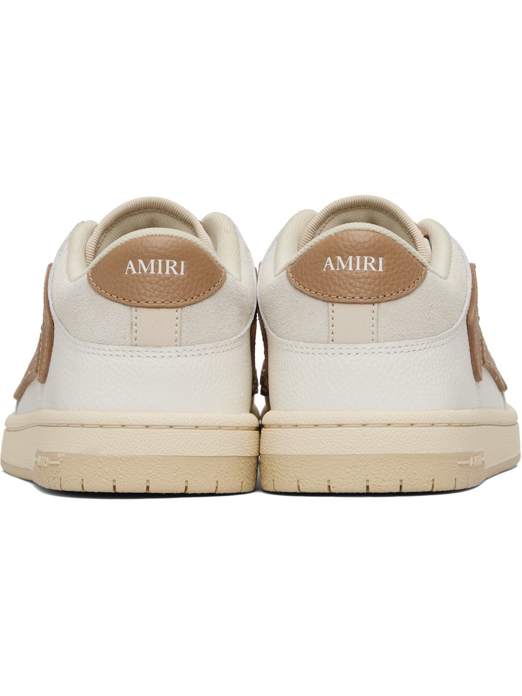 White & Tan Skel Top Low Sneakers - 2