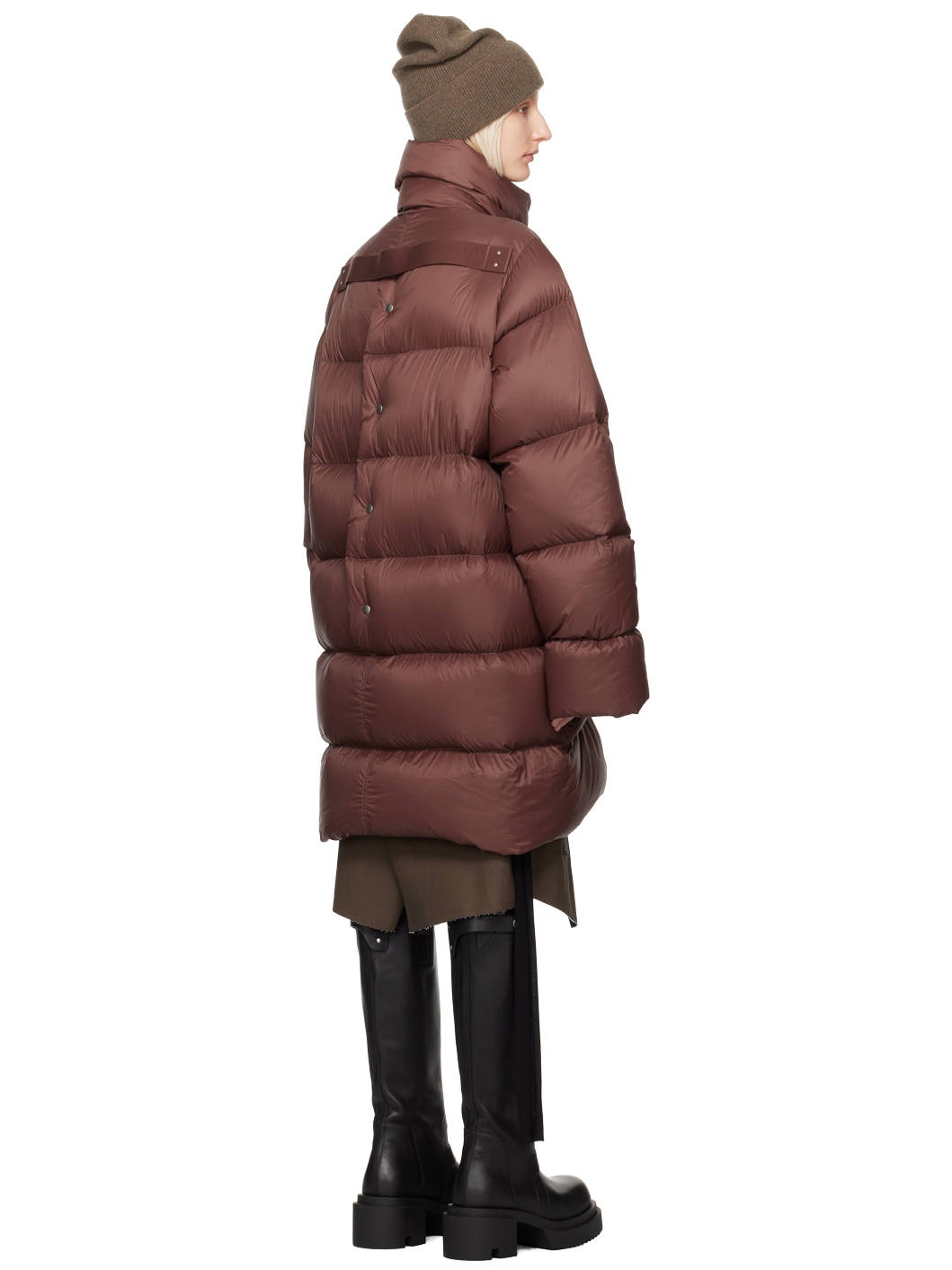 Brown Turtle Down Coat - 3