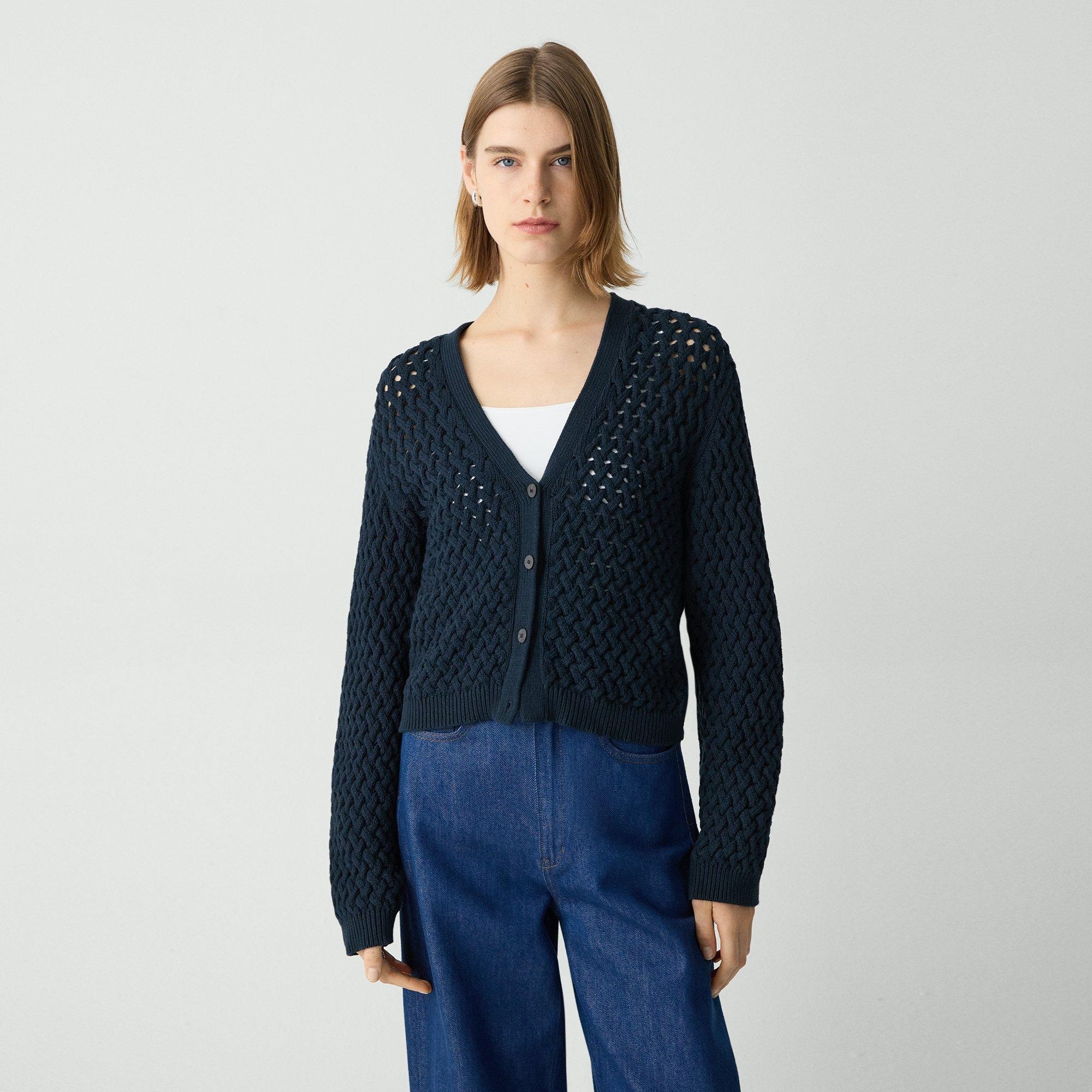 Cable-Knit Cardigan in Rounded Cotton - 2