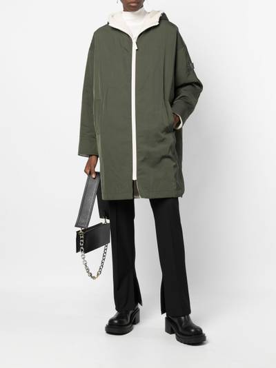 Yves Salomon curved-hem hooded coat outlook
