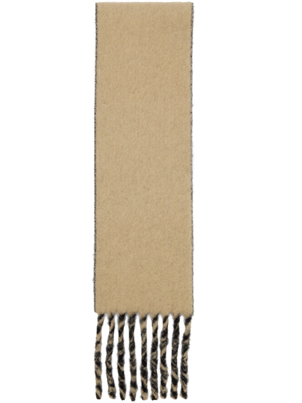 Beige & Black Alpaca Scarf - 2