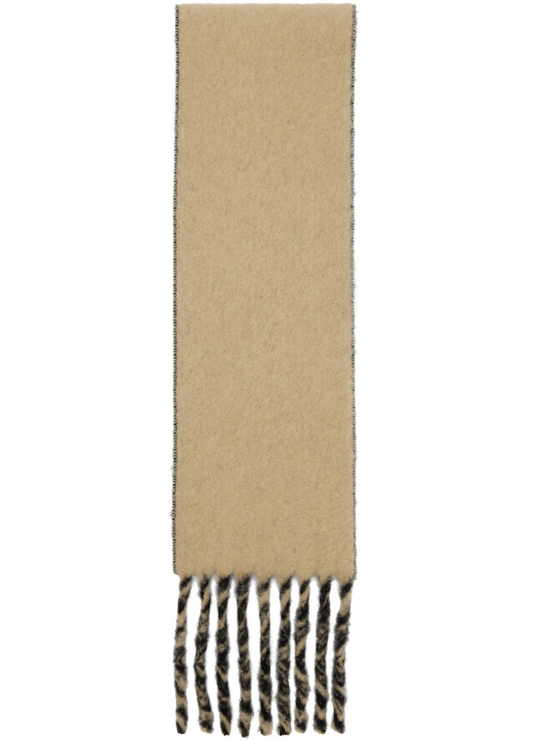 Jean Paul Gaultier Beige & Black Alpaca Scarf outlook
