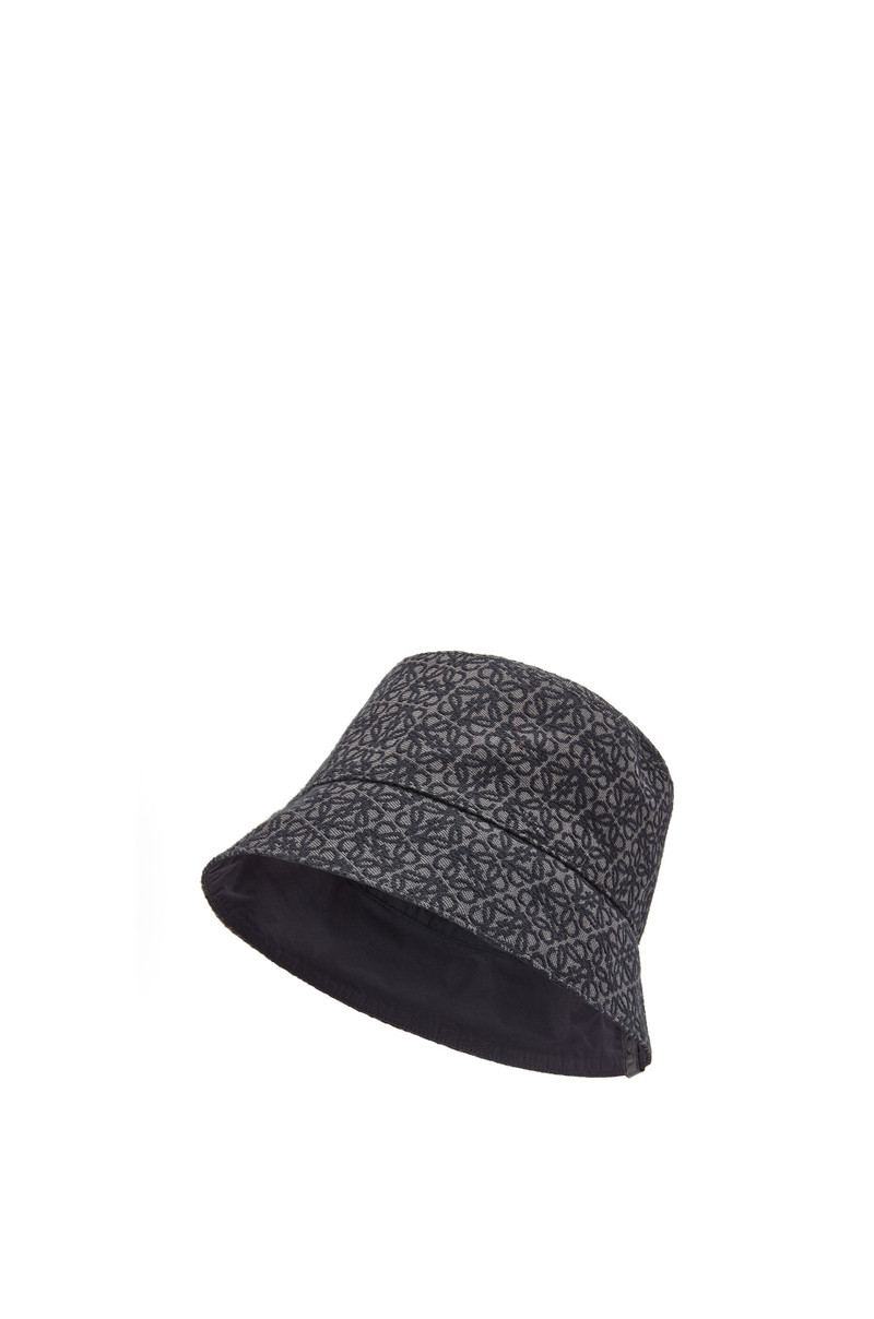 Reversible bucket hat in Anagram jacquard and nylon 1