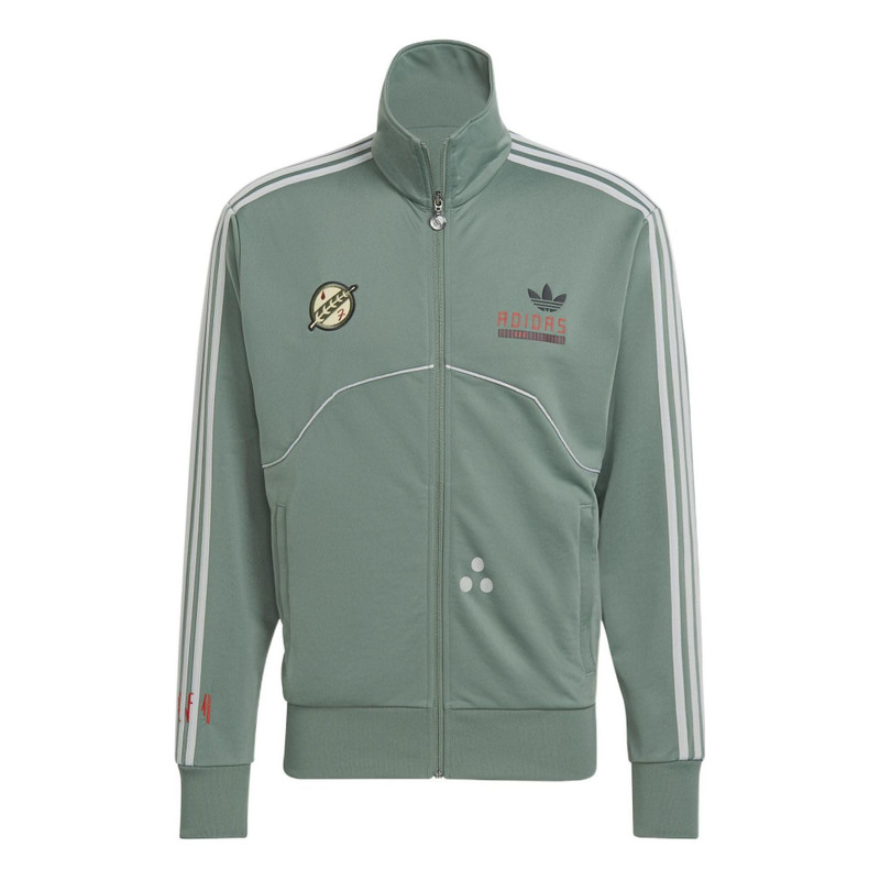 남자의 adidas 원본 x 스타 전쟁 Crossover Boba Fett Fb Tt Starwars 수를 놓은 측 줄무늬 스포츠 1