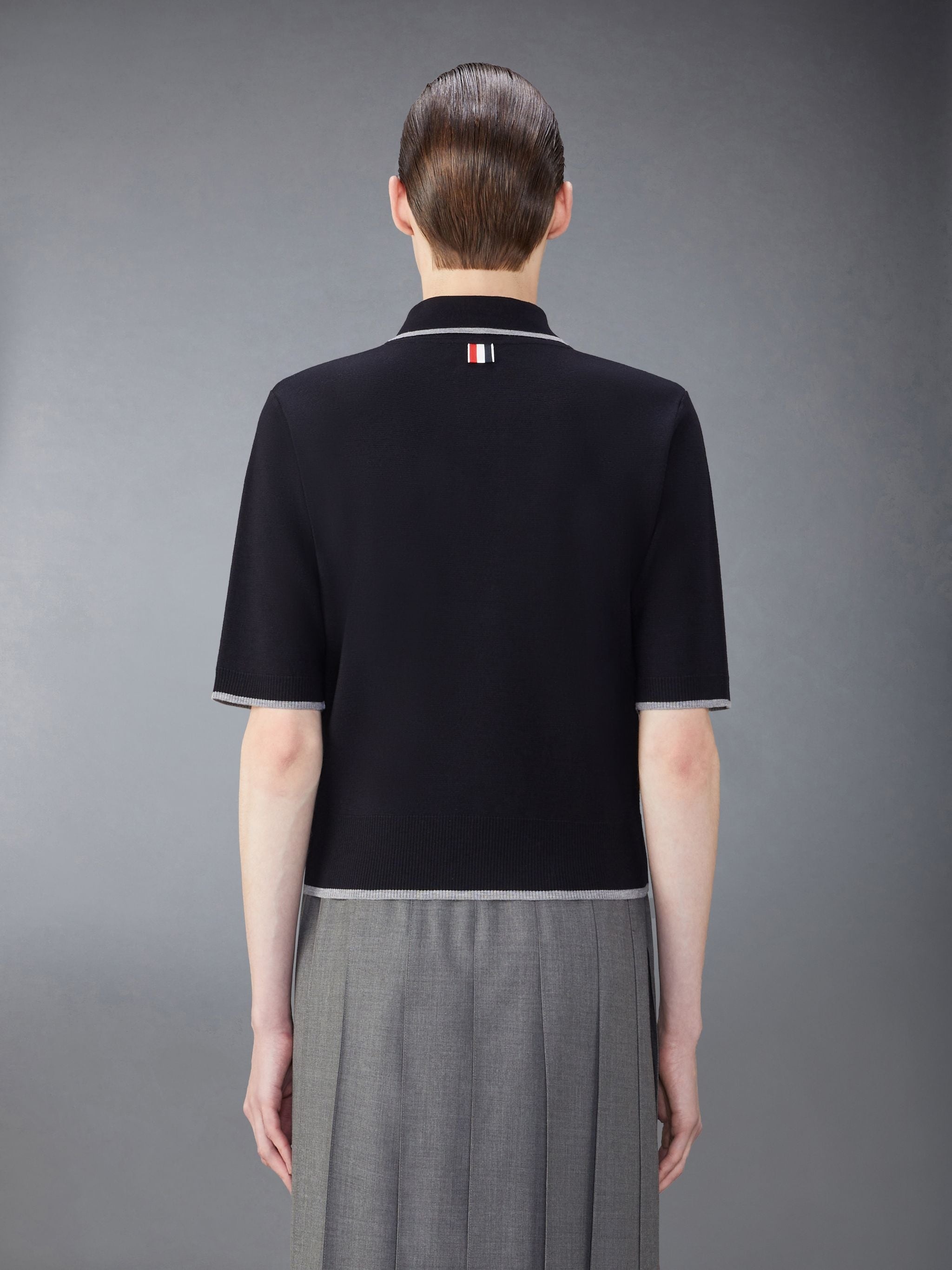 Merino Wool Milano Stitch Zip up Polo - 2