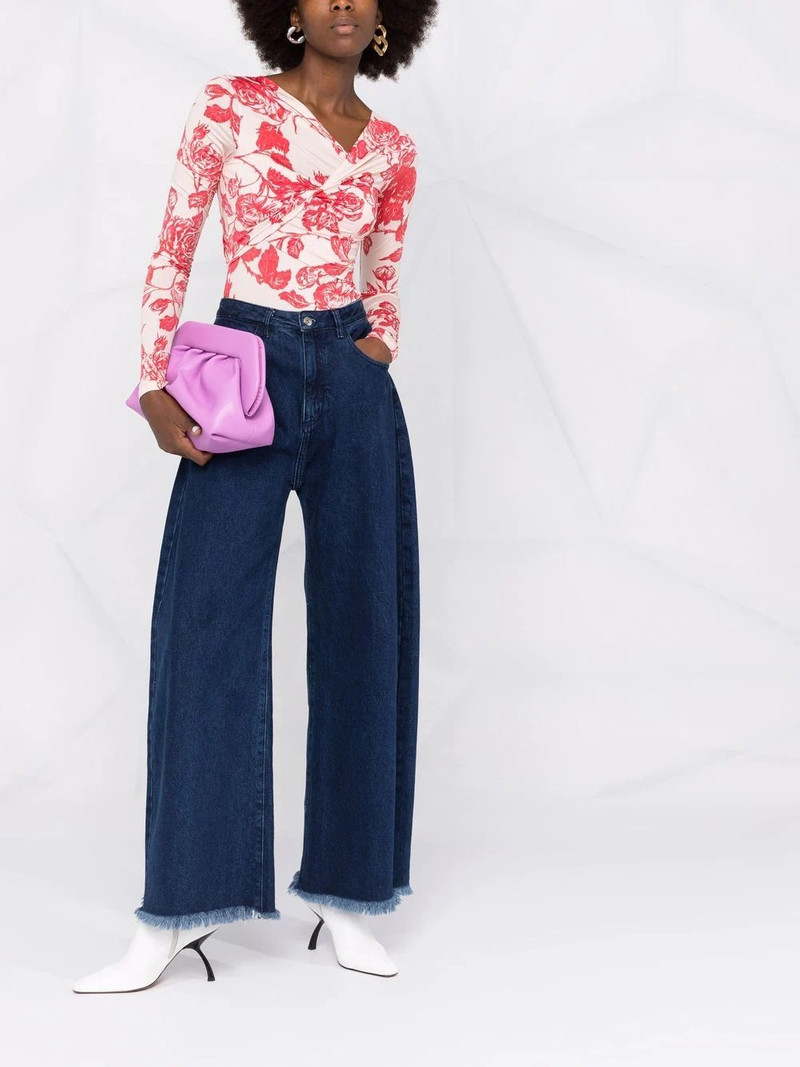 MSGM floral-print top outlook