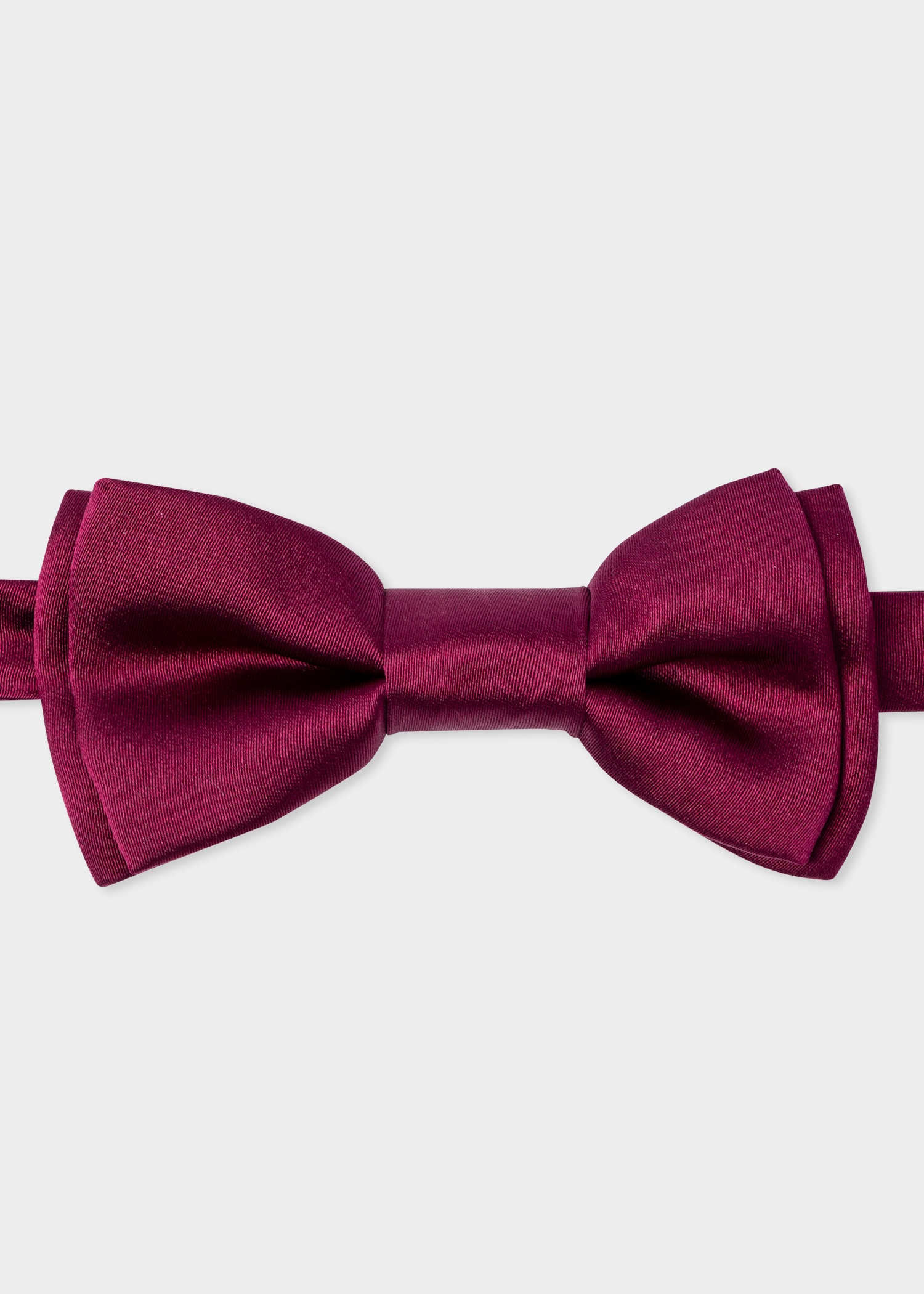 Dark Fuchsia Pre-Tied Silk Bow Tie - 1