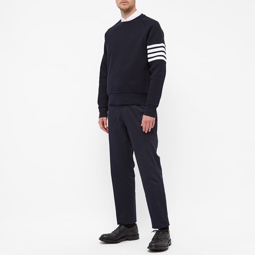 Thom Browne 4 Bar Raglan Sleeve Waffle Crew Sweat - 5