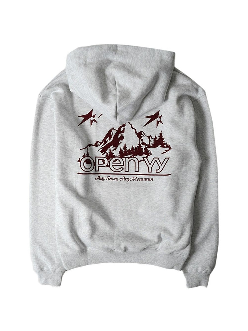 OPEN YY Mountain graphic-print hoodie outlook