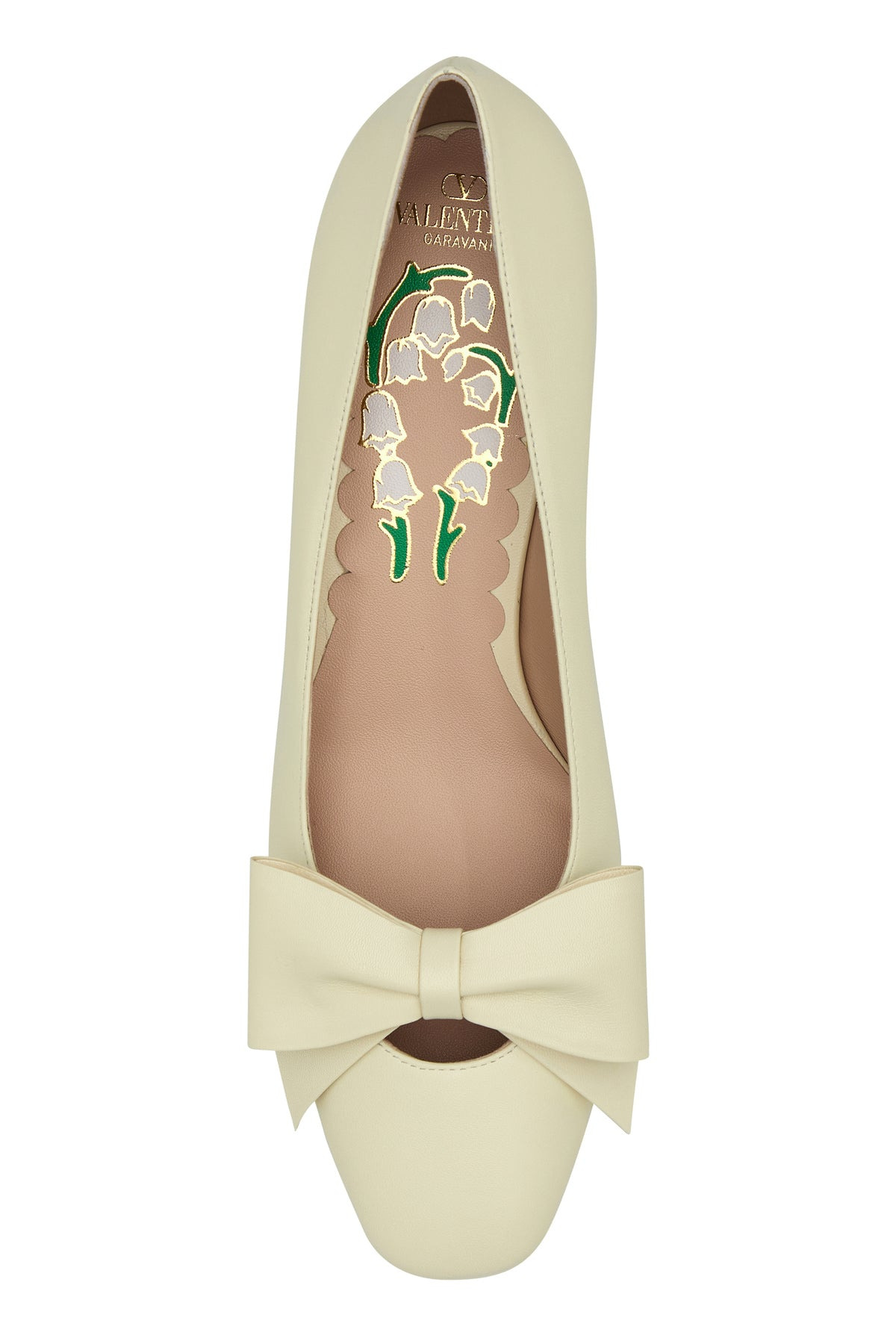 Ivory leather Bowow pumps - 4
