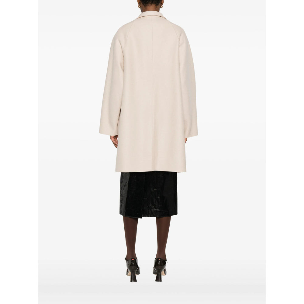 Harris Wharf London Neutrals Coats - Single Breasted Coats Women - 4