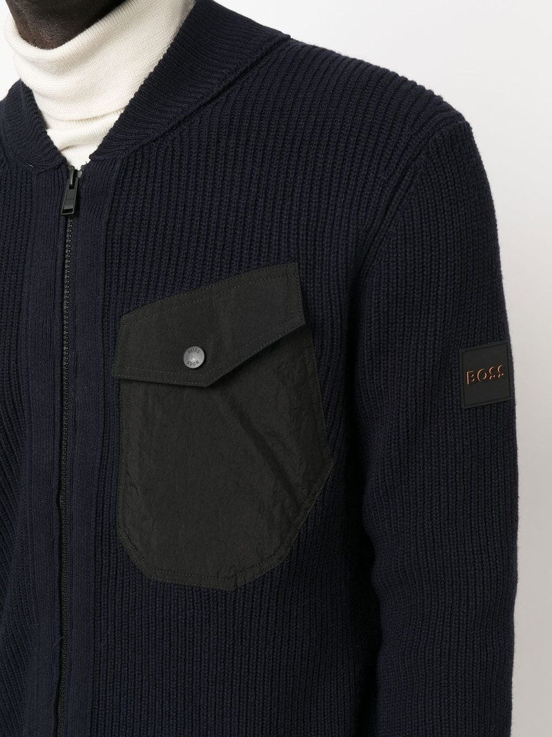 zipped-up knit cardigan 5