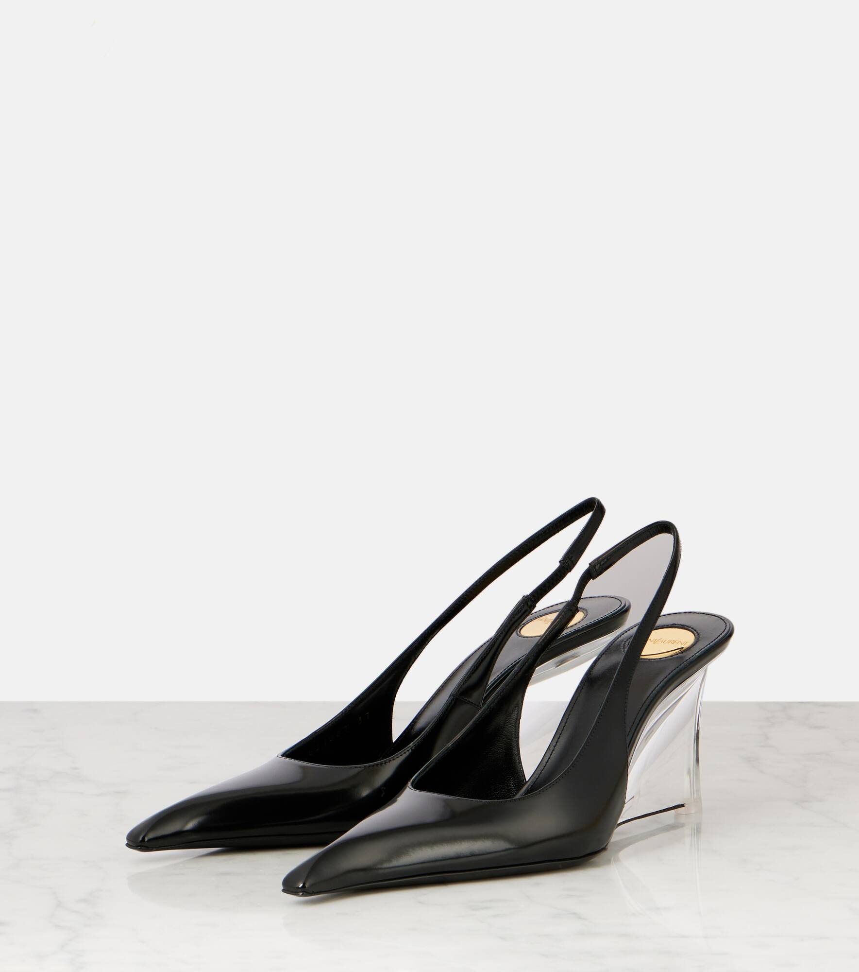 Miller 80 leather slingback wedges - 4