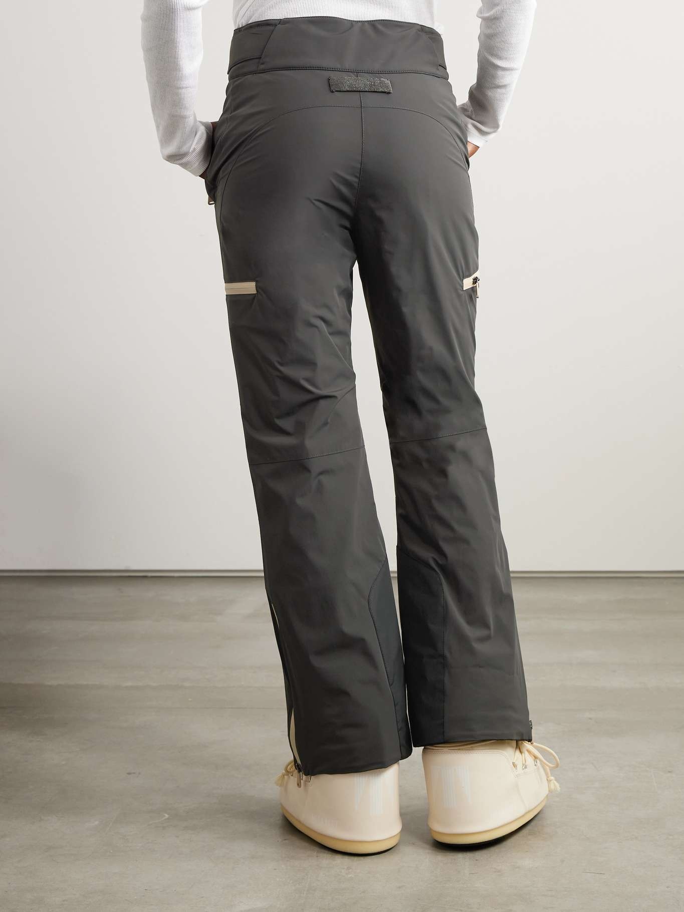 Bead-embellished flared ski pants - 4