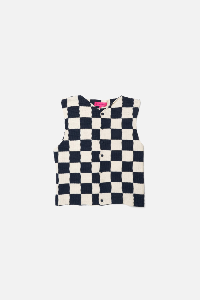 CROCHET CHECKER VEST 1