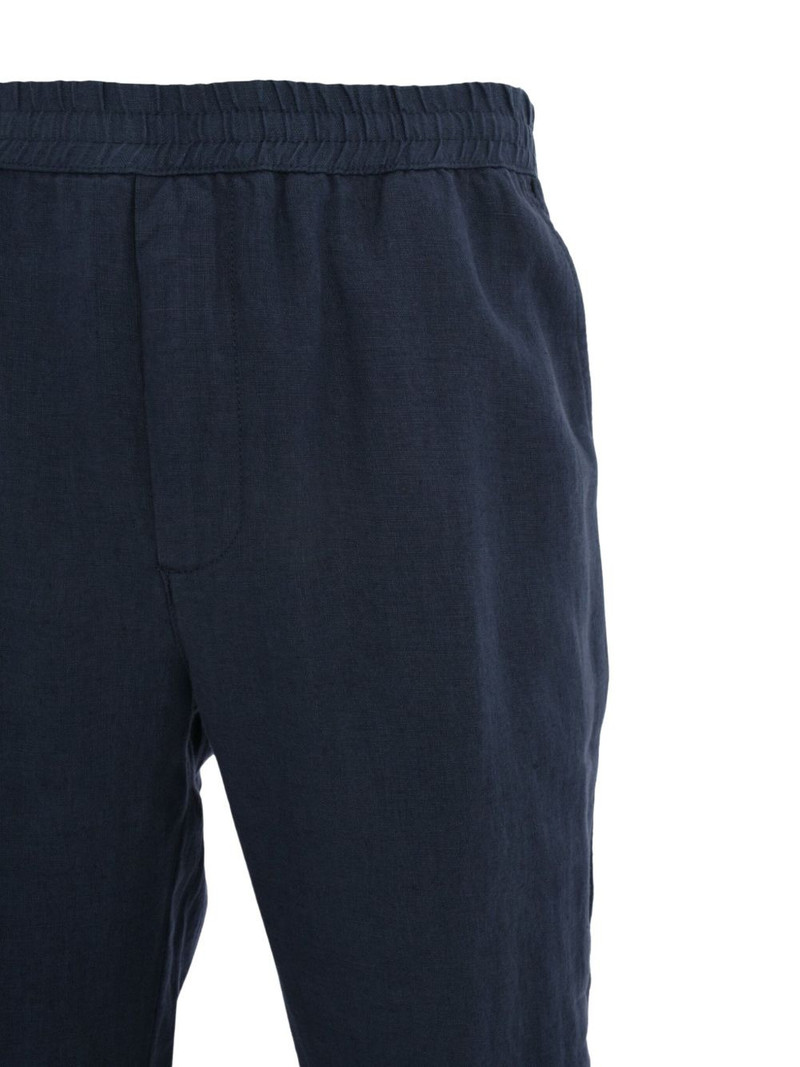 elastic-waist linen trousers 4