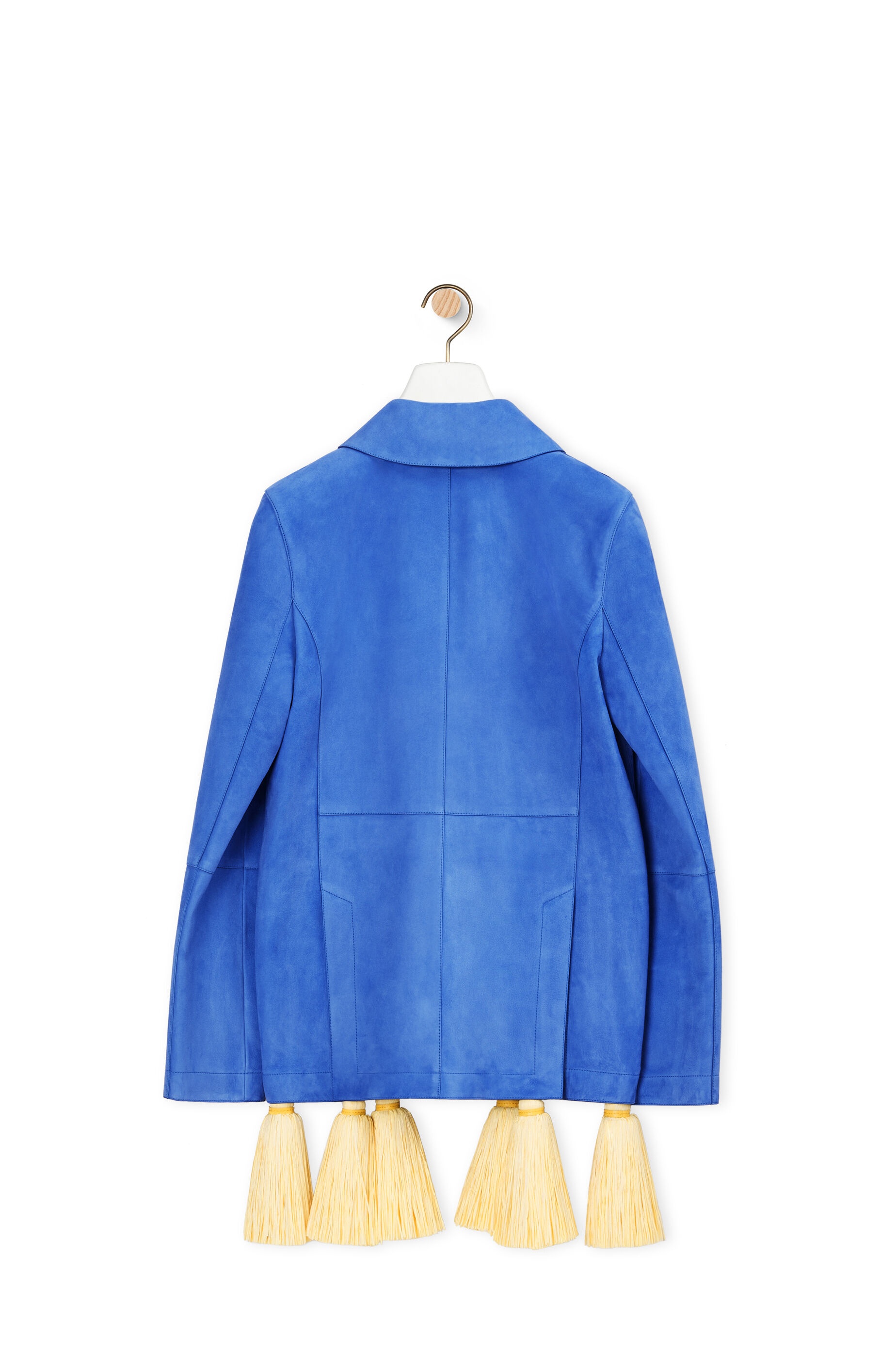 Pompom button jacket in suede - 2