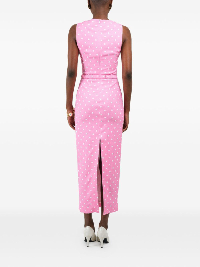 polka-dots straight-neckline maxi dress 6