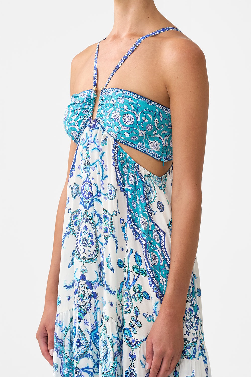 GATHERED CUT OUT DRESS - 5