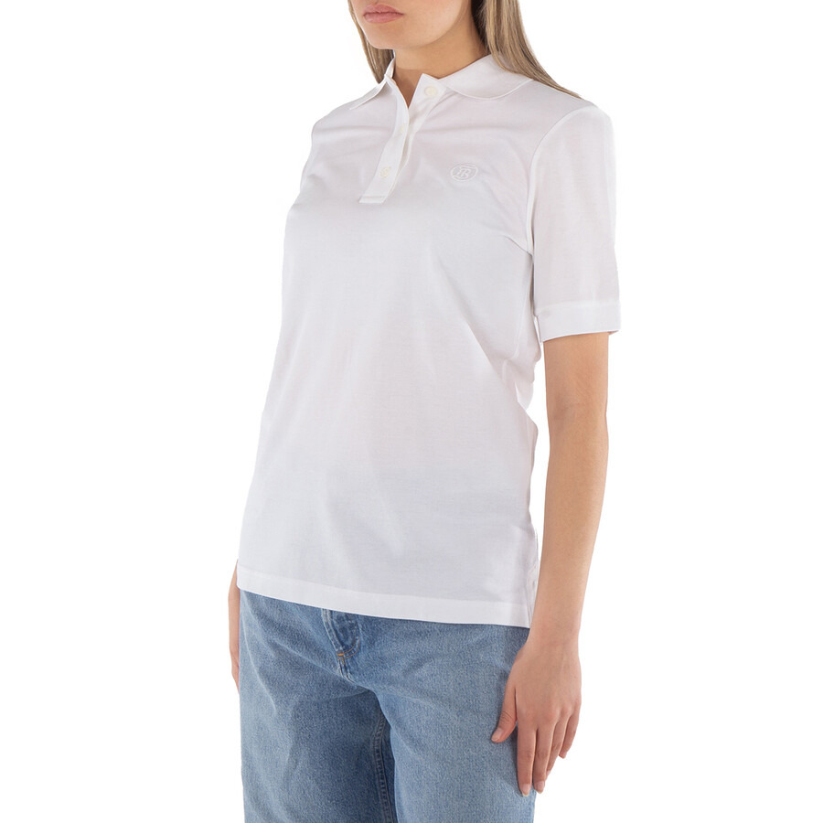 Burberry Embroidered Logo Cotton Polo Shirt - 2