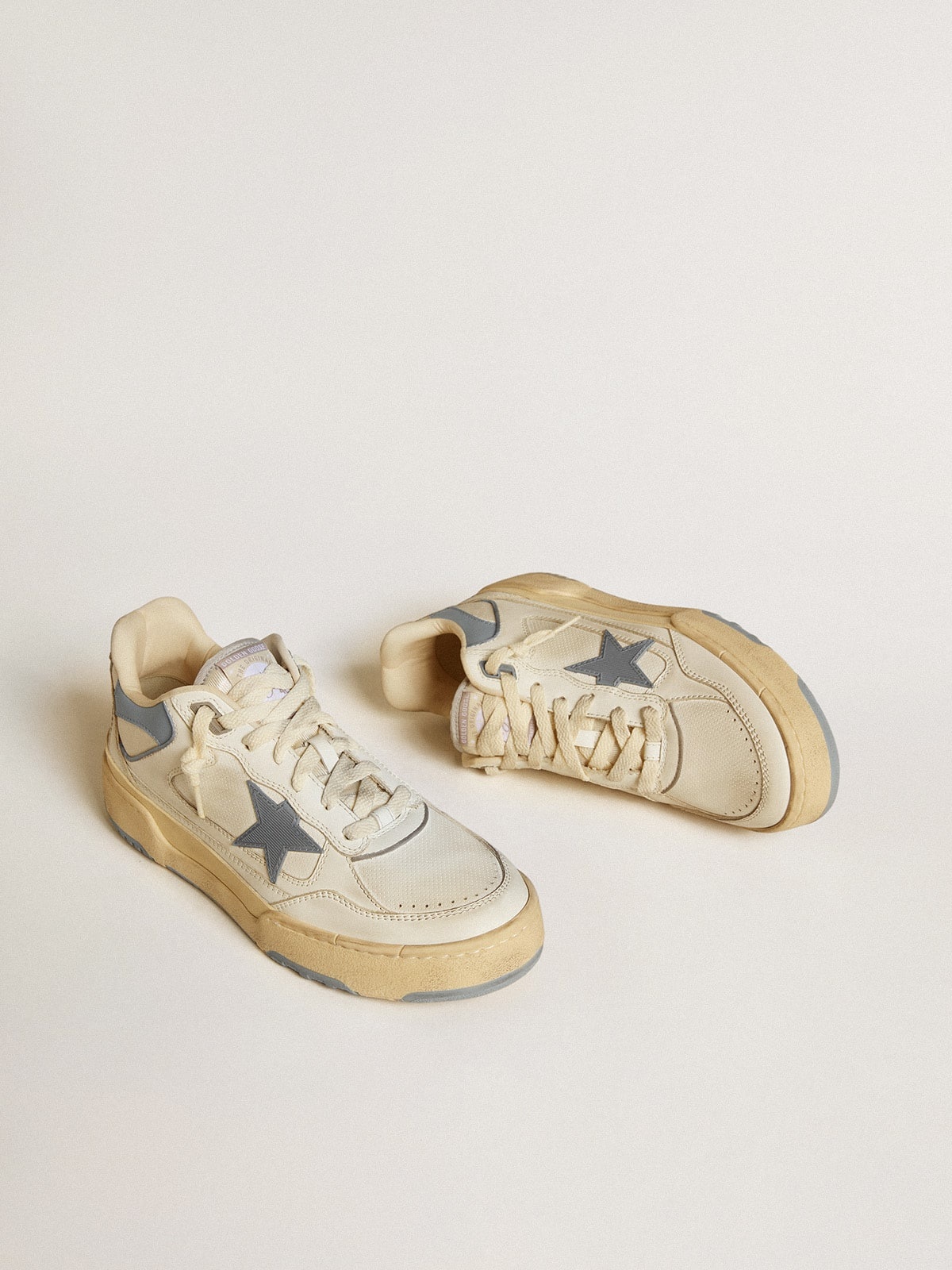 Women's Forty2 with gray TPU star and white leather heel tab - 2