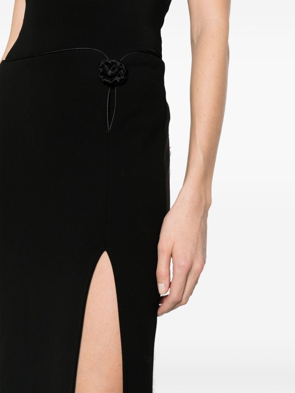 floral-appliquÃ© wool-blend skirt - 5