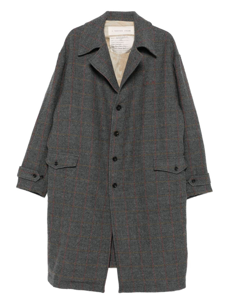 check button-up coat 1