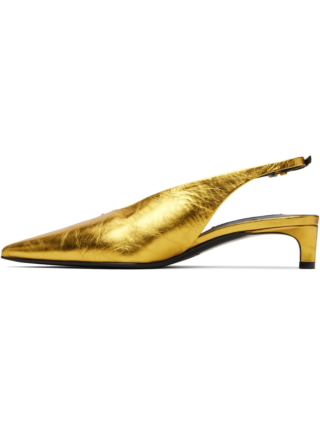 Gold Slingback Heels - 3