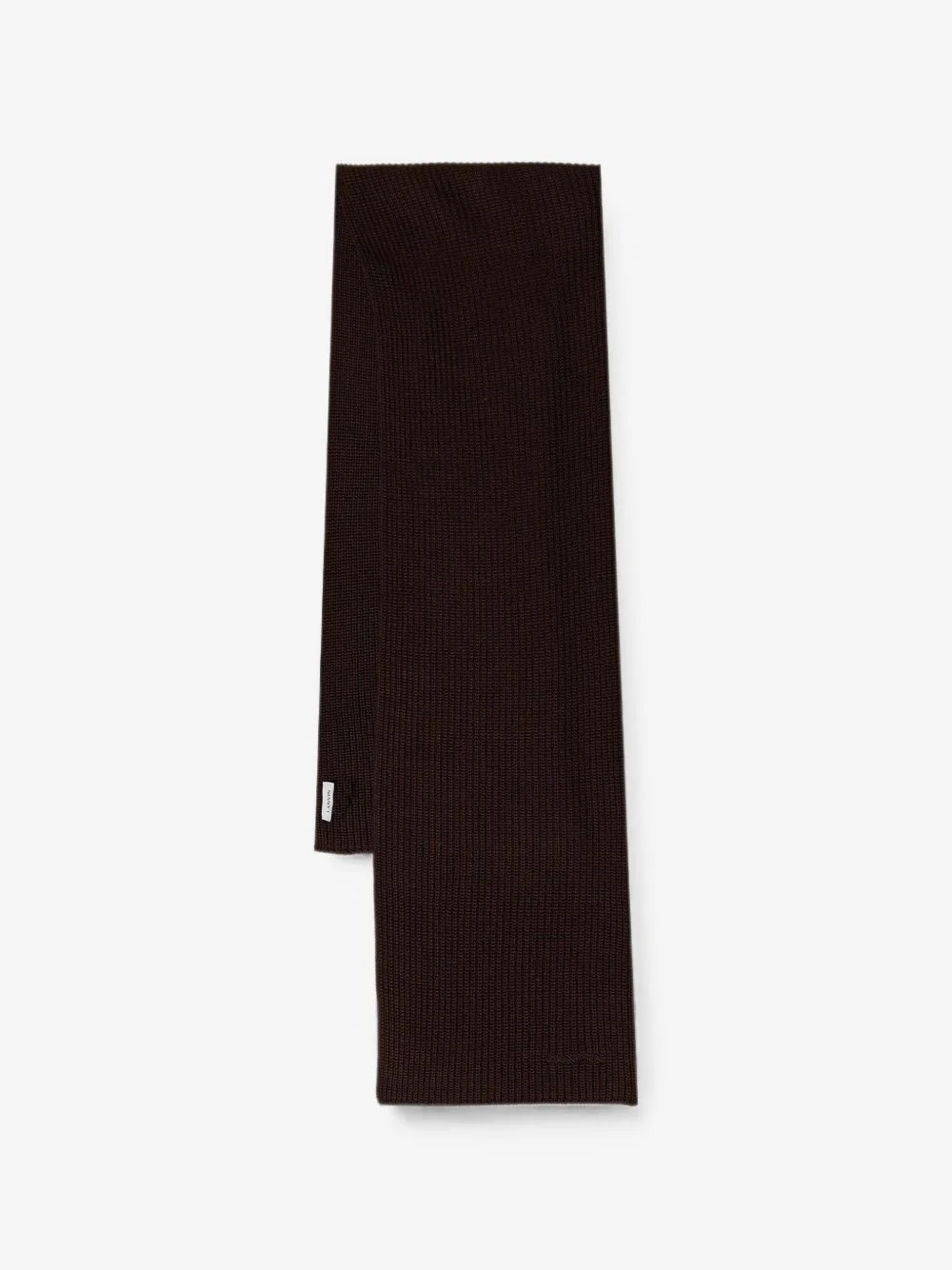ribbed-knit logo-embroidered scarf - 1