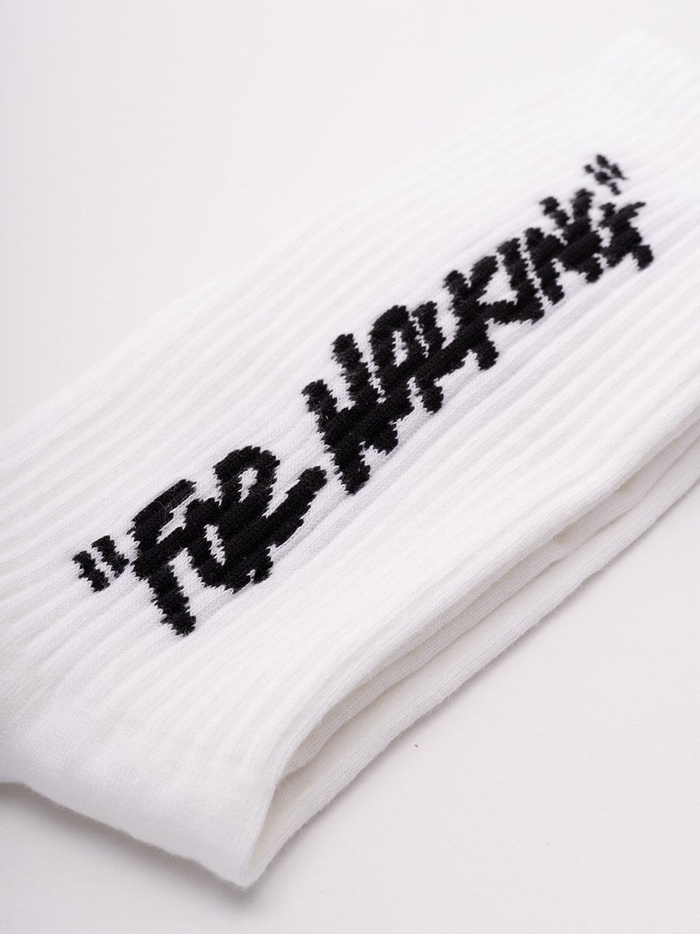 Off White Men Mid Calf Socks `Quote` - 2