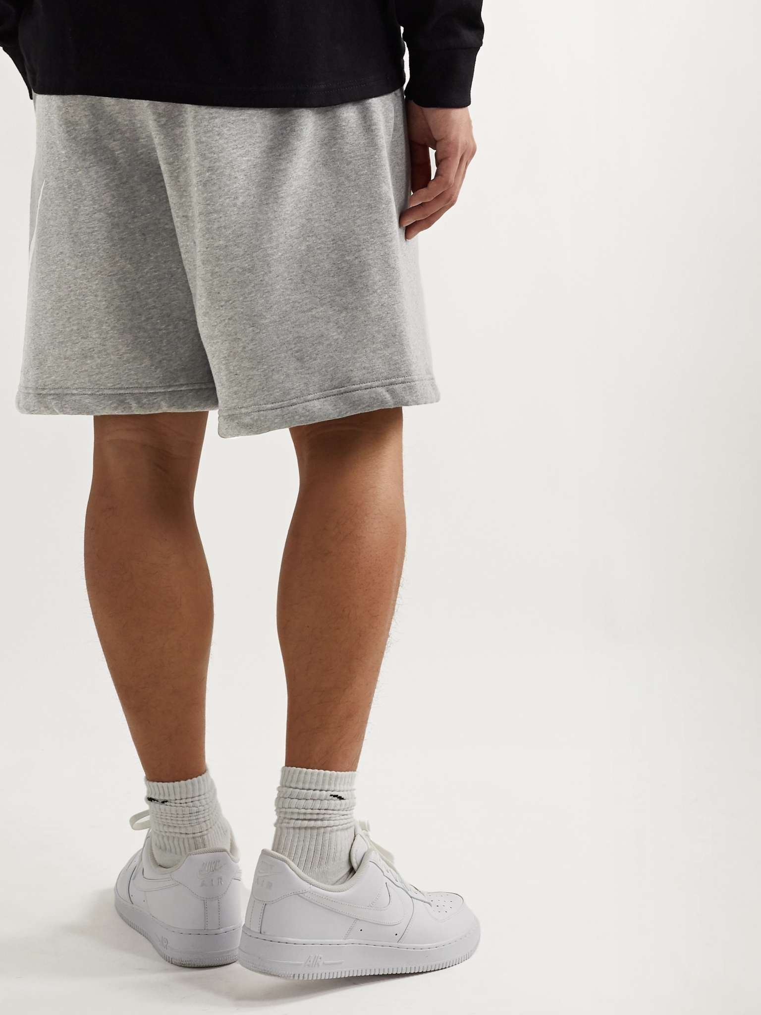 Logo-Print Fleece-Back Cotton-Blend Jersey Shorts - 4