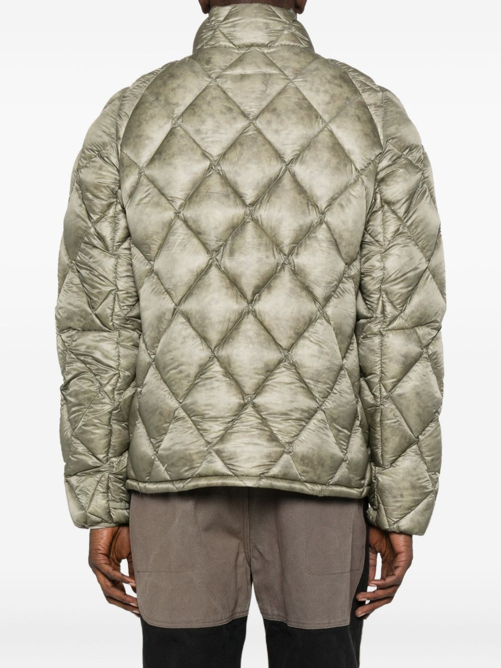 diamond-quilted hooded jacket - 4