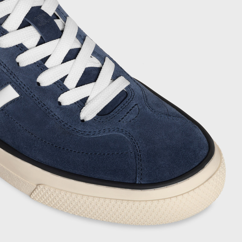 CELINE SUNSET LOW LACE-UP SNEAKER IN SUEDE CALFSKIN AND CALFSKIN 4